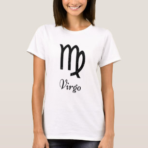 Virgo Zodiac Logo Black T-Shirt