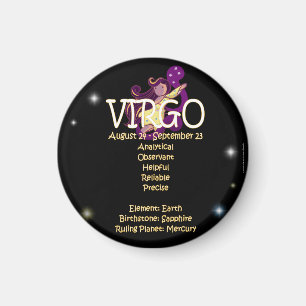 Virgo zodiac magnet
