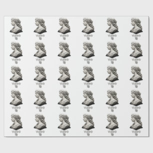 Virgo Zodiac Maiden Classical Black White Astrolog Wrapping Paper