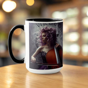 Virgo Zodiac Musician Cello Mug