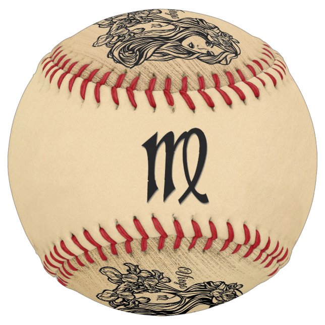 Virgo Zodiac Rustic Softball (Front)
