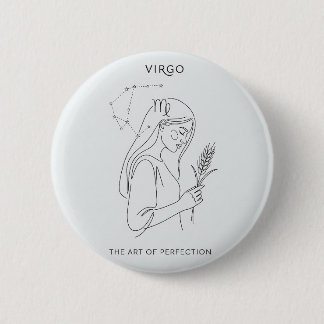 Virgo zodiac sign 6 cm round badge