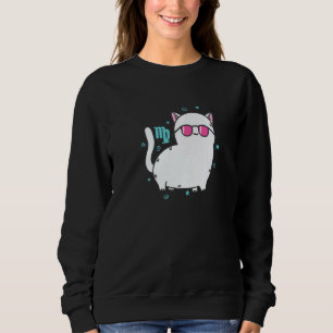 Virgo Zodiac Sign as a Cat Horoscope Sweatshirt