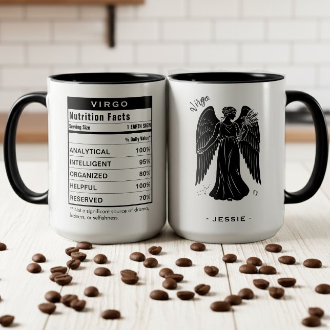 Virgo Zodiac Sign Astrology Nutrition Facts Mug (Virgo Zodiac Sign Astrology Nutrition Facts Mug
)