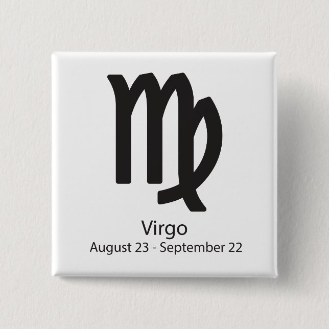 Virgo zodiac sign August 23 - September 22 15 Cm Square Badge (Front)