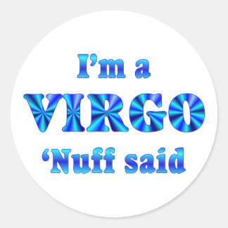 Virgo Zodiac Sign Classic Round Sticker