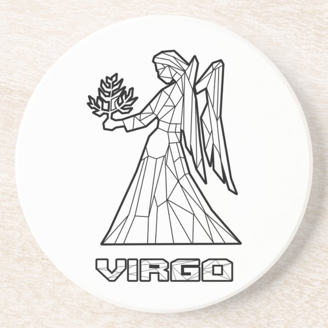 Virgo Zodiac Sign Coaster (Front)