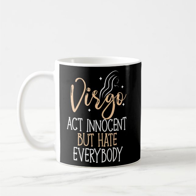 Virgo Zodiac Sign Design 1  Coffee Mug (Left)