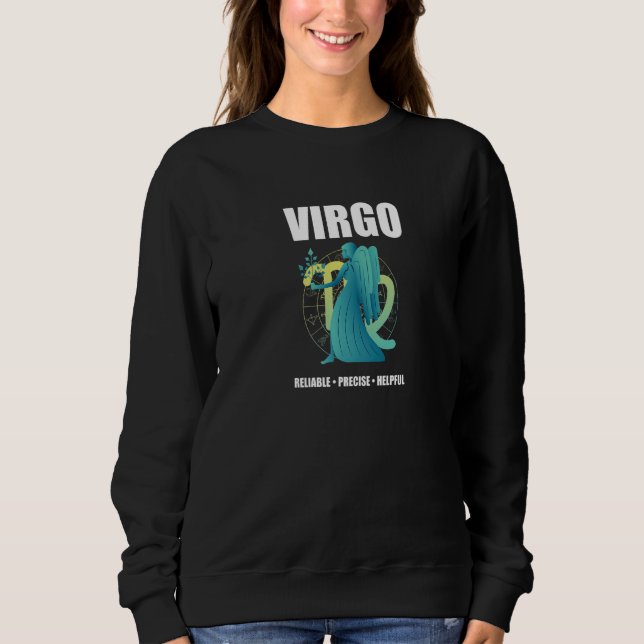 Virgo Zodiac Sign Facts Quote Symbol Horoscope Ast Sweatshirt (Front)