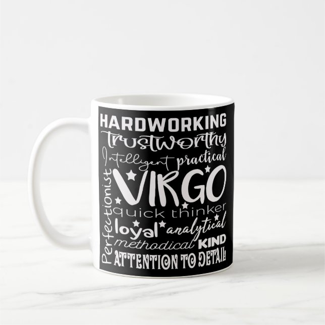 Virgo Zodiac Sign Graphic Tees for Women Summer Coffee Mug (Left)