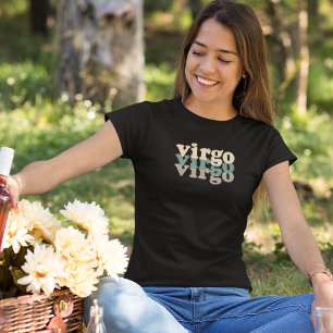 Virgo Zodiac Sign   Green & Brown Power Colour T-Shirt