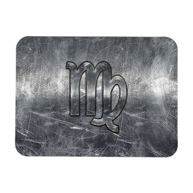Virgo Zodiac Sign Grunge Distressed Style Magnet (Horizontal)