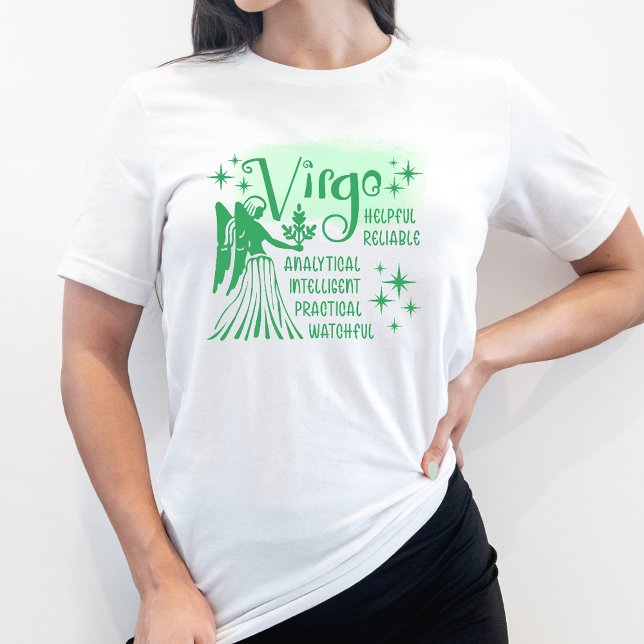   Virgo Zodiac Sign Horoscope Personality Traits T-Shirt (Creator Uploaded)