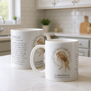 Virgo Zodiac Sign Horoscope Personalized Gift Coffee Mug
