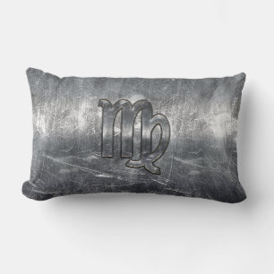 Virgo Zodiac Sign in Grunge Distressed Style Decor Lumbar Cushion