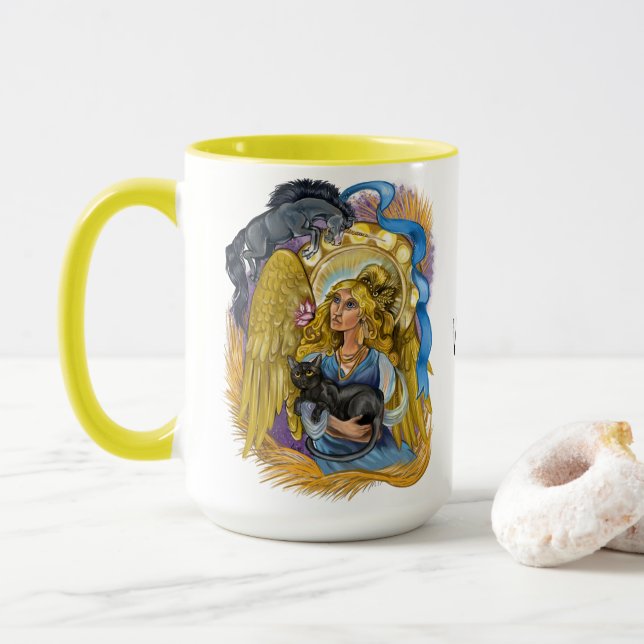Virgo Zodiac Sign Mug (With Donut)
