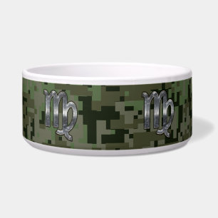 Virgo Zodiac Sign on Green Digital Camo Style