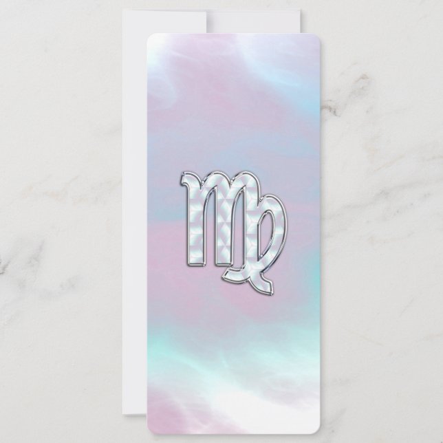 Virgo Zodiac Sign on Pastels Mother of Pearl (Front)