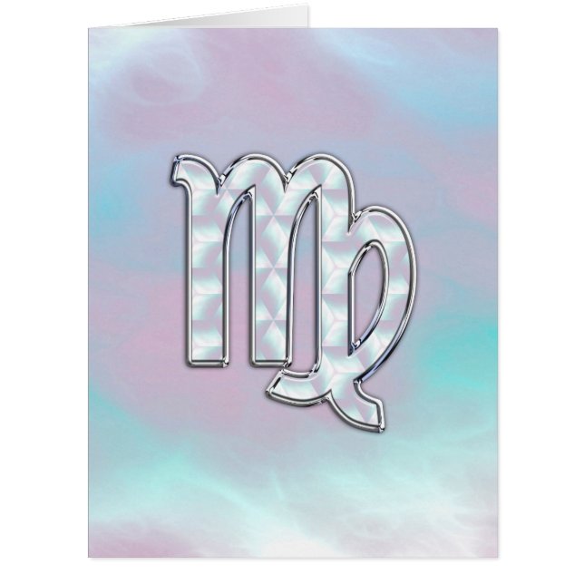 Virgo Zodiac Sign on Pastels Mother of Pearl Style (Front)