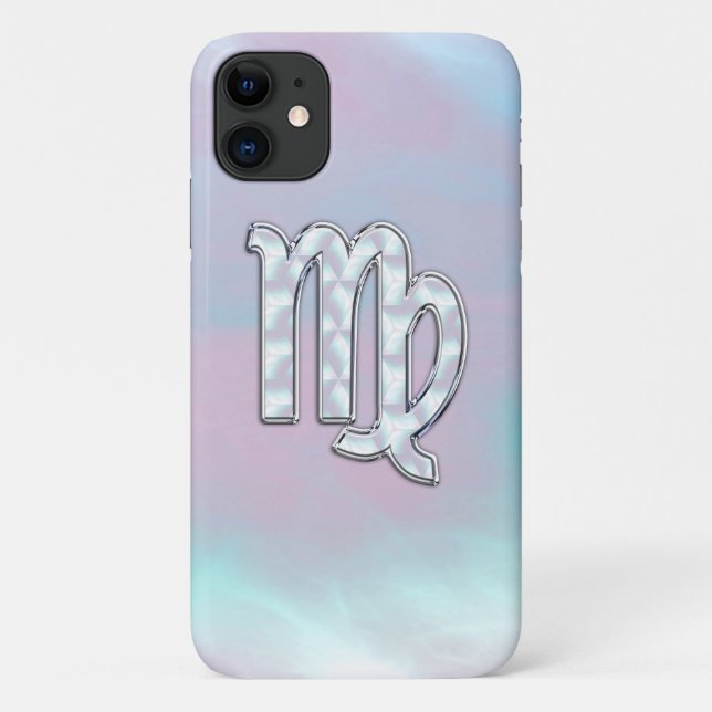 Virgo Zodiac Sign on Pastels Nacre Style Print Case-Mate iPhone Case (Back)