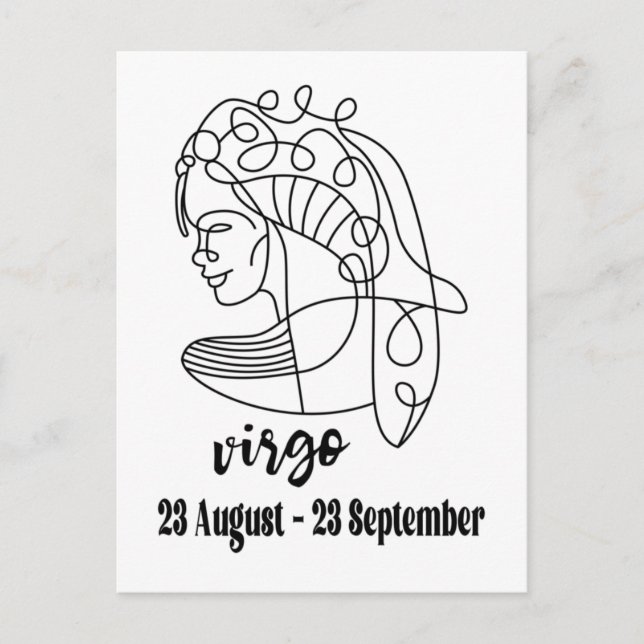Virgo, Zodiac Sign Postcard (Front)