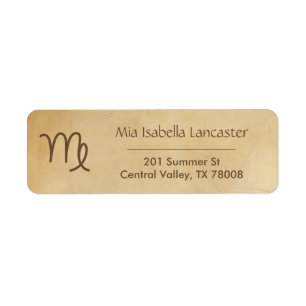 Virgo Zodiac Sign - Return Address Labels