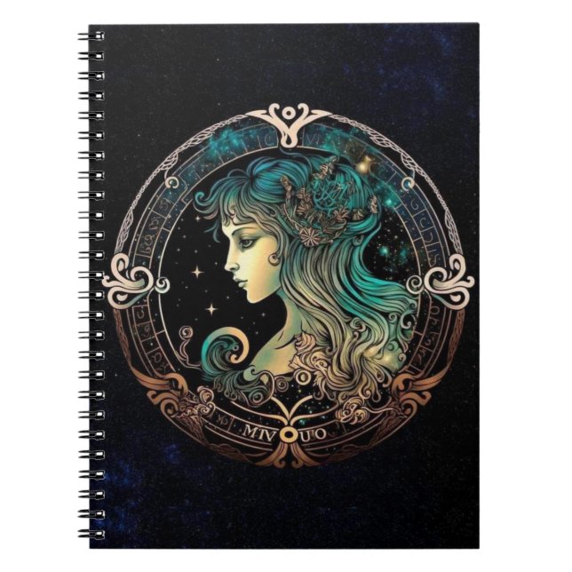 Virgo Zodiac Spiral Notebook (Front)