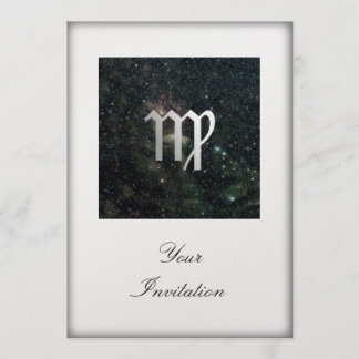 Virgo Zodiac Star Sign In Universe Party Event Invitation