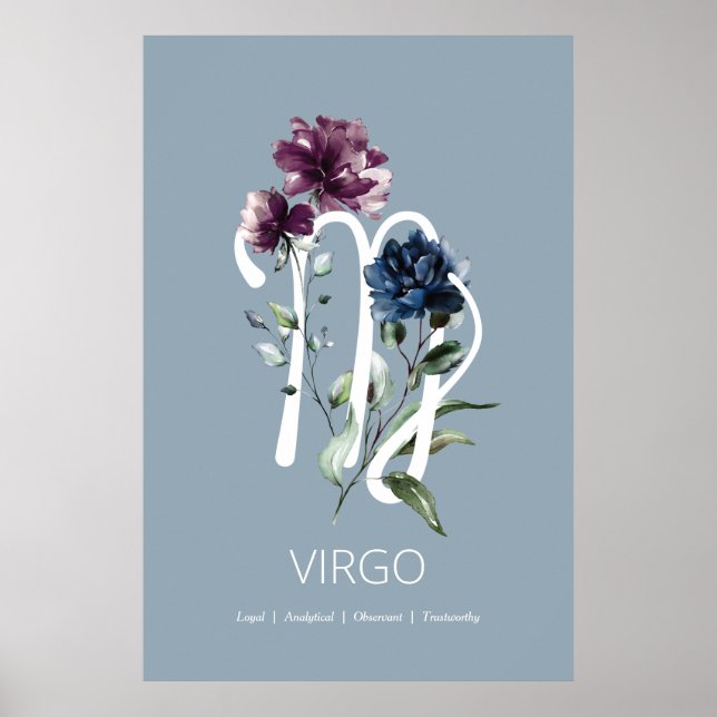Virgo Zodiac Star Sign Poster (Front)
