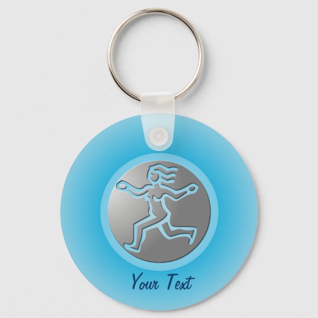 Virgo Zodiac Star Sign Premium Silver Key Ring (Front)
