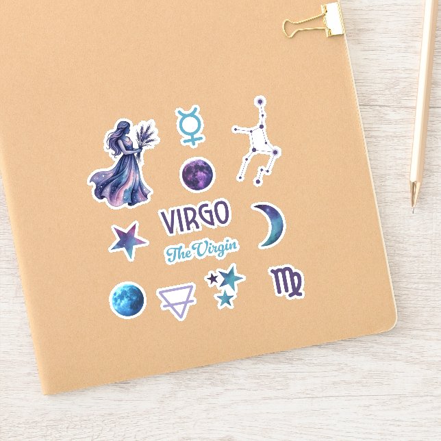 Virgo Zodiac Sticker Collection (Notebook)