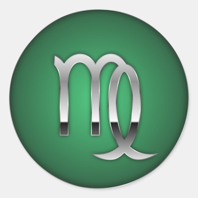 Virgo - Zodiac Symbol Classic Round Sticker (Front)