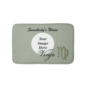 Virgo Zodiac Symbol Element by Kenneth Yoncich Bath Mat
