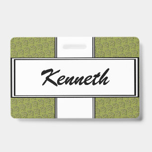 Virgo Zodiac Symbol Element by Kenneth Yoncich ID Badge
