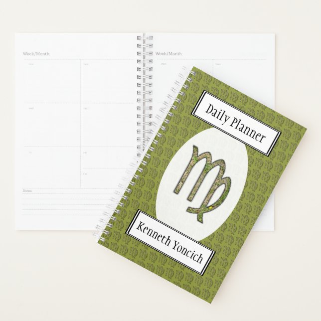 Virgo Zodiac Symbol Element by Kenneth Yoncich Planner (Display)