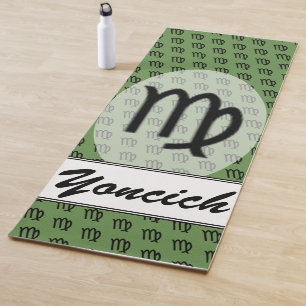 Virgo Zodiac Symbol Standard by Kenneth Yoncich Yoga Mat