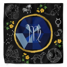 Virgo Zodiac Tarot/Altar Cloth Bandanna