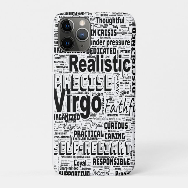 Virgo Zodiac Word Cloud Inspiration  Case-Mate iPhone Case (Back)