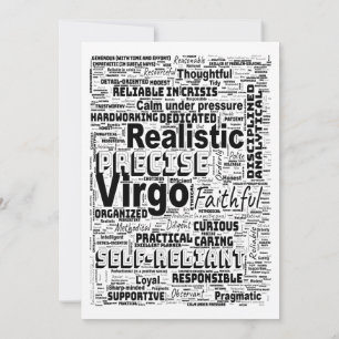 Virgo Zodiac Word Cloud Inspiration  Invitation