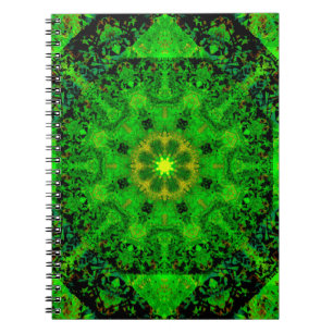 Viridescent Green Kaleidoscope,  Notebook