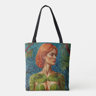 “Viridra’s Portrait” - Veins of the Canopy Tote Bag