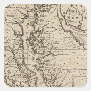 Virigina and Maryland Square Sticker