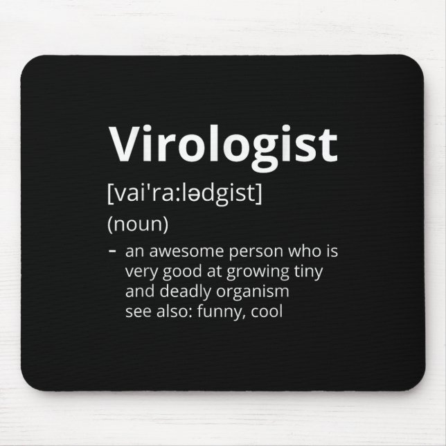 Virologist Definition Description  Mouse Pad (Front)