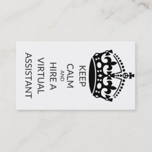 Virtual Assistant Business Cards - Keep Calm