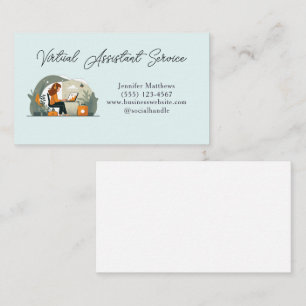 Virtual Assistant Office Secretary Service Business Card