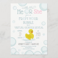 Virtual Baby Gender Reveal Duck Waddle It Be
