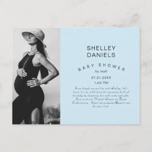 Virtual Baby Shower by Mail Photo Blue Invitation