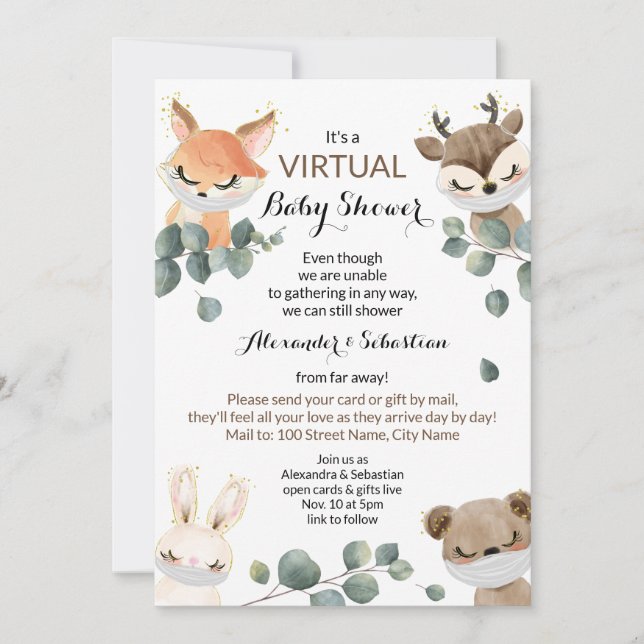 Virtual Baby Shower Invitation (Front)