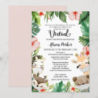 Virtual Baby Shower | Masked Jungle Safari Friends