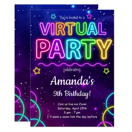 Virtual Birthday Invitation